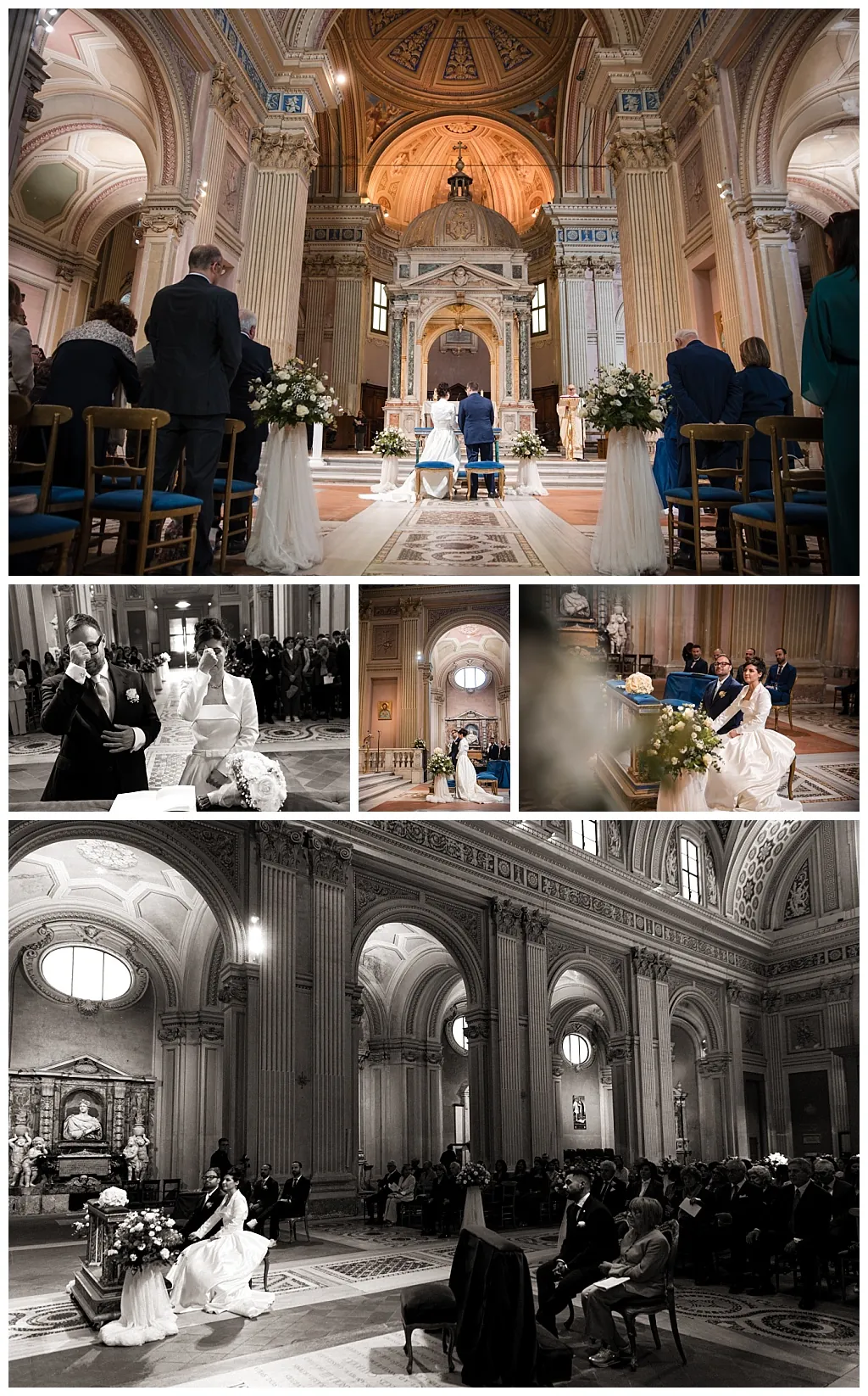 Uscita degli sposi dalla Basilica — reportage matrimonio Roma